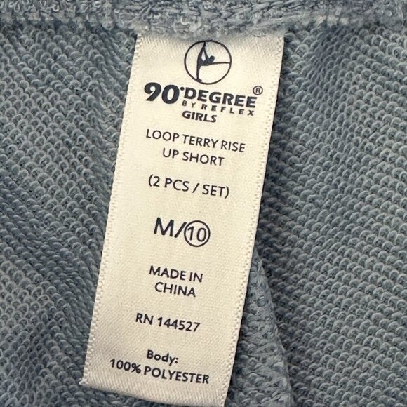 NWT 90 Degrees By Reflex Blue Girl's 2-Piece Hoodie and Short Set Medium (10) - Picture 9 of 9